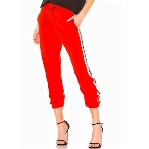 🌸‎ MSGM Milano | Red French Terry  Signature Jogger Pant, size XS